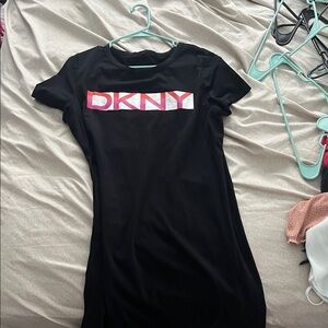 DKNY Black Dress with Pink Logo